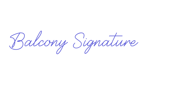 Balcony Signature Font Download