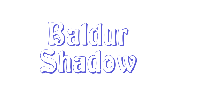 Baldur Shadow Font