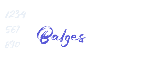 Balges font free