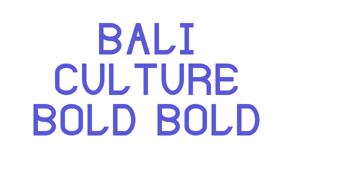 Bali Culture Bold Bold Font Download