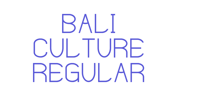 Bali Culture Regular Font Download