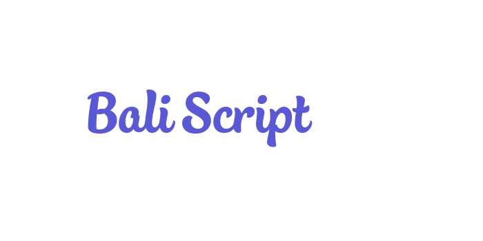 Bali Script Font