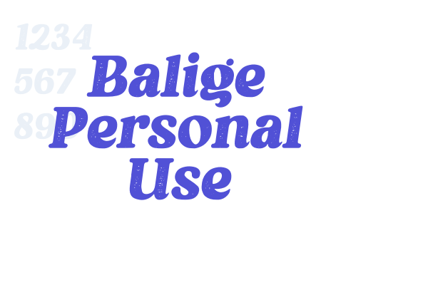 Balige Personal Use