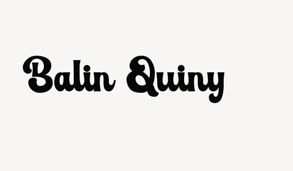 Balin Quiny Font