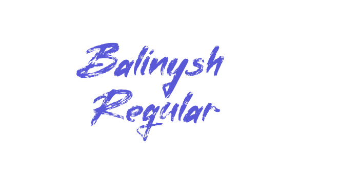 Balinysh Regular Font