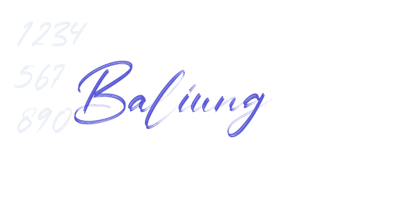 Baliung font free