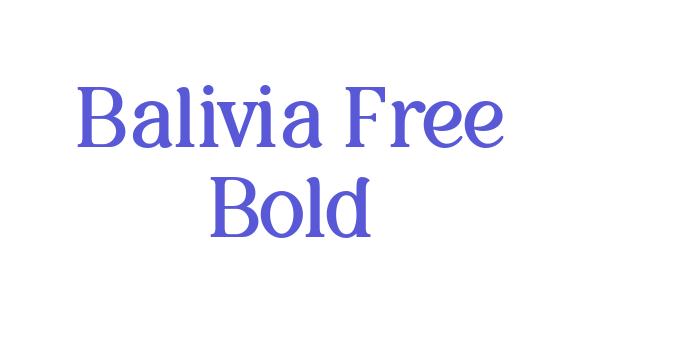 Balivia Free Bold Font