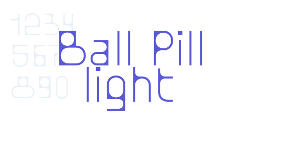 Ball Pill light font free