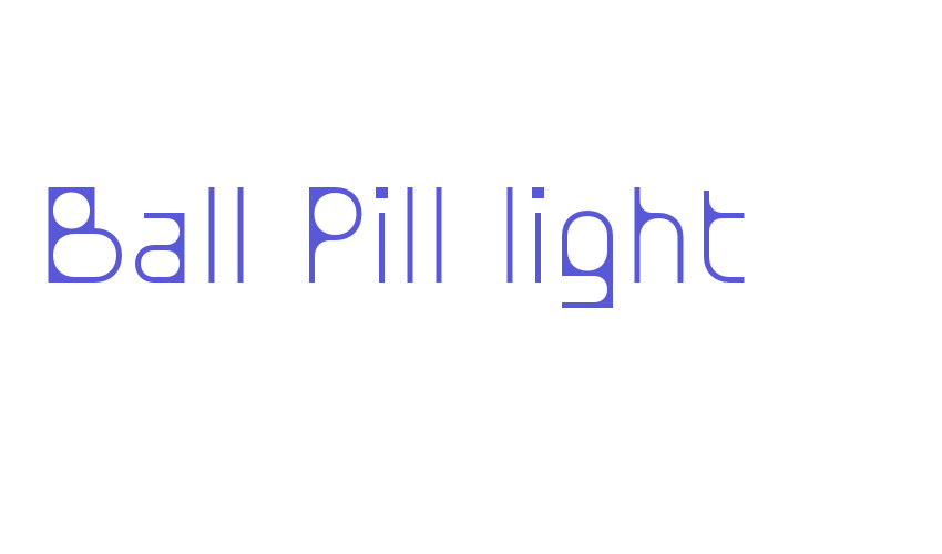 Ball Pill light Font