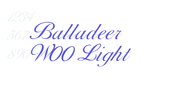 Balladeer W00 Light font free