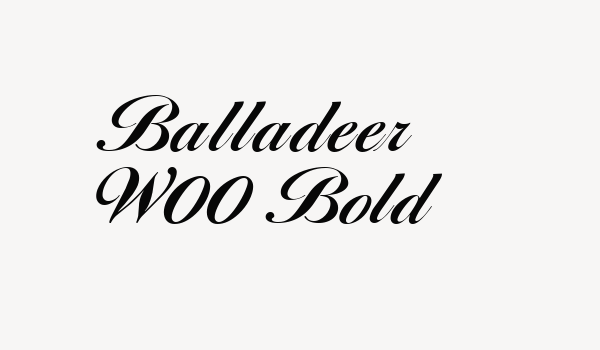 Balladeer W00 Bold Font