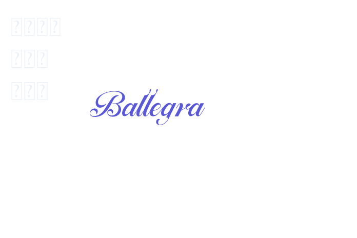 Ballegra font free