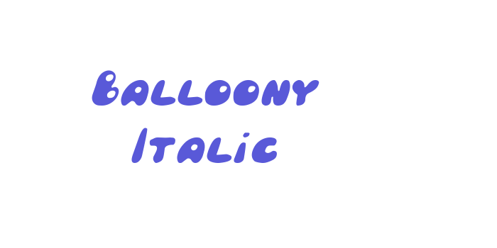 Balloony Italic Font Download