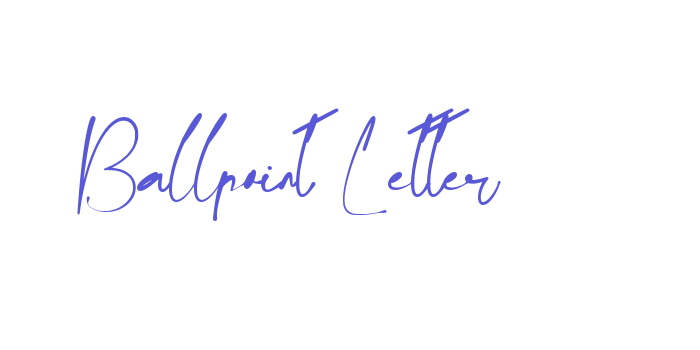 Ballpoint Letter Font Download