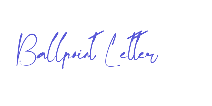 Ballpoint Letter Font