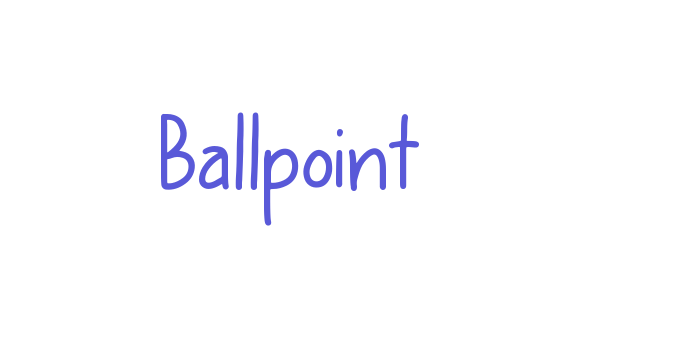 Ballpoint Font Download