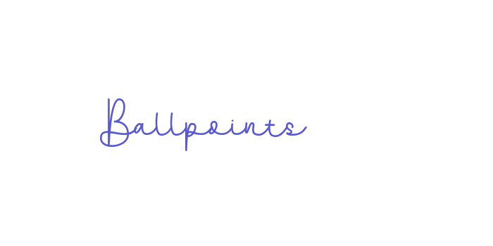 Ballpoints Font