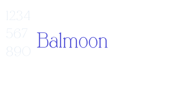 Balmoon font free