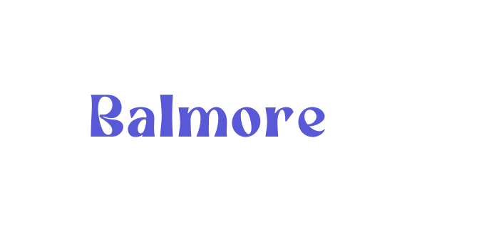 Balmore Font