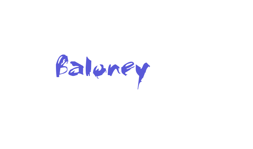 Baloney Font