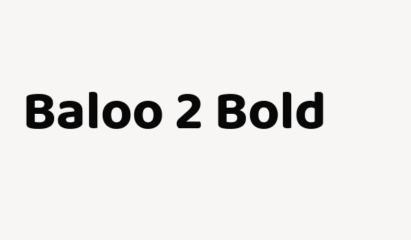 Baloo 2 Bold Font