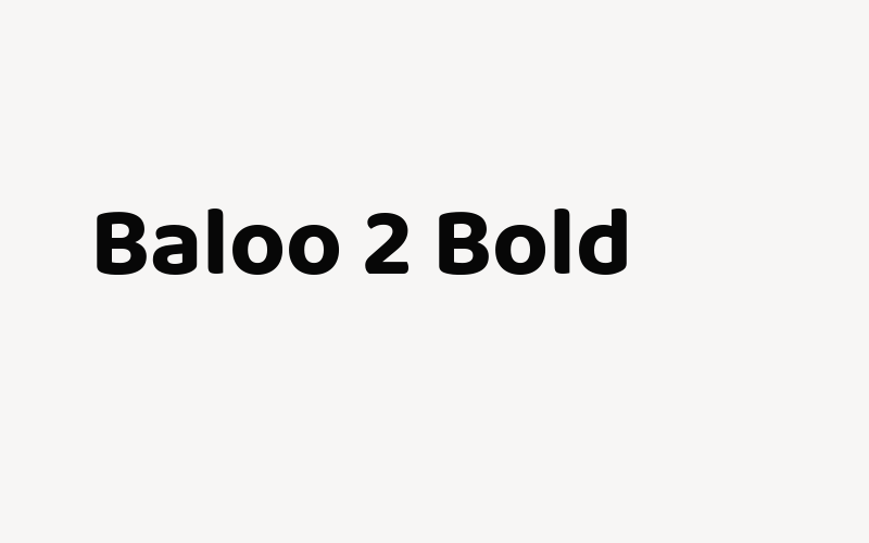 Baloo 2 Bold Font