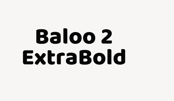 Baloo 2 ExtraBold Font