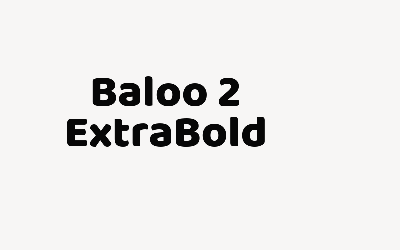 Baloo 2 ExtraBold Font