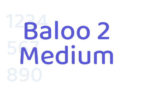 Baloo 2 Medium Font