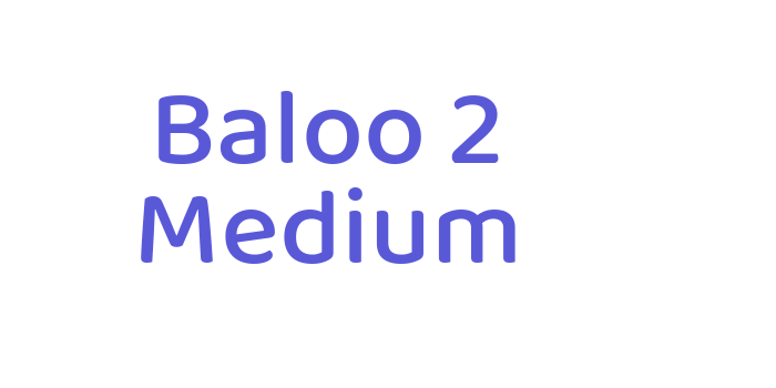 Baloo 2 Medium Font