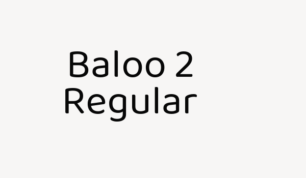 Baloo 2 Regular Font