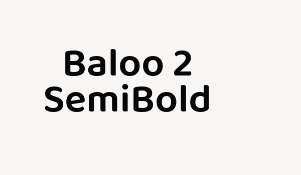 Baloo 2 SemiBold Font