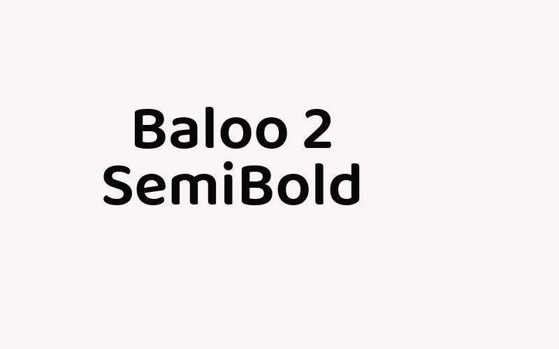 Baloo 2 SemiBold Font