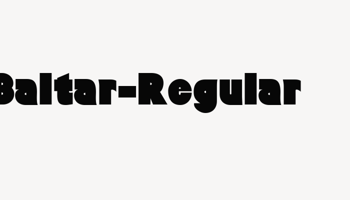 Baltar-Regular font download