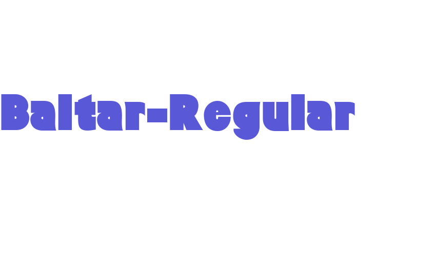 Baltar-Regular Font Download