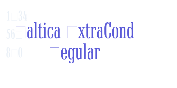 Baltica ExtraCond Regular font free