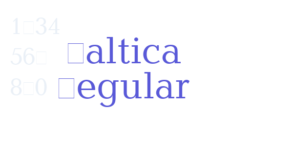 Baltica Regular font free