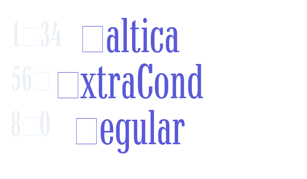 Baltica ExtraCond Regular Font