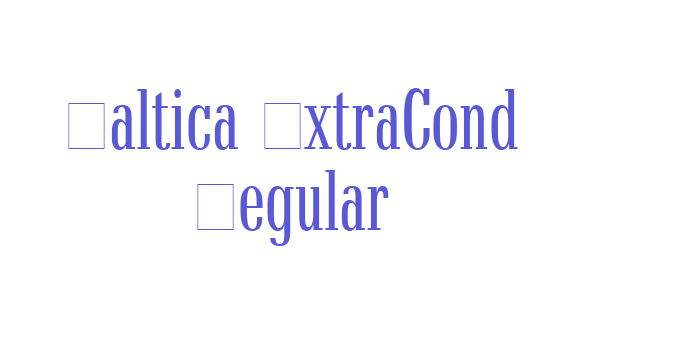 Baltica ExtraCond Regular Font Download