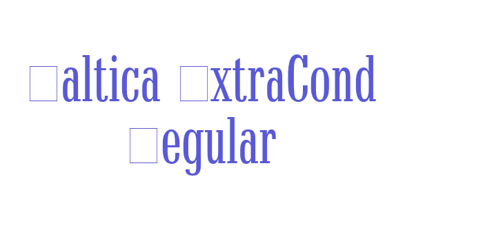 Baltica ExtraCond Regular Font