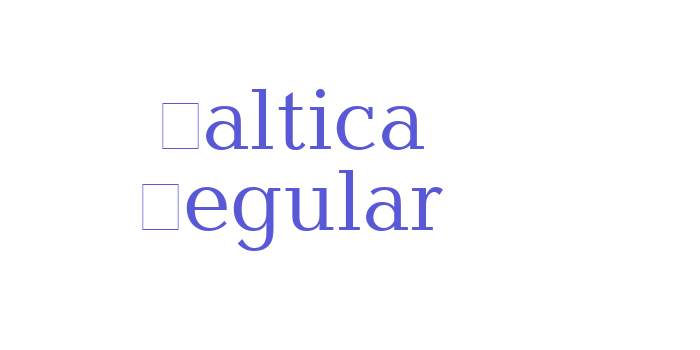 Baltica Regular Font Download