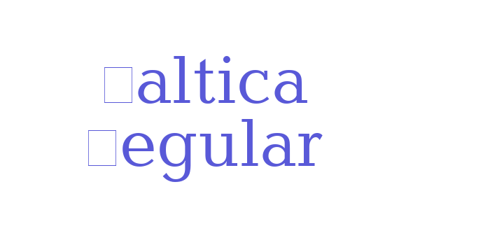 Baltica Regular Font