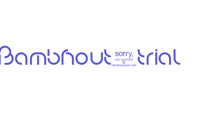 Bambhout_trial Font