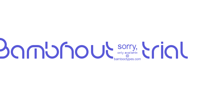 Bambhout_trial Font Download