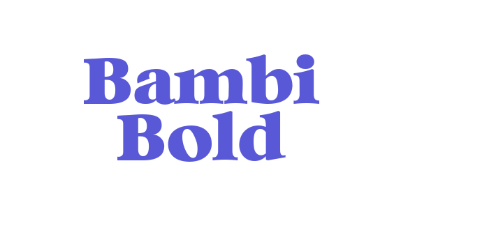 Bambi Bold Font Download