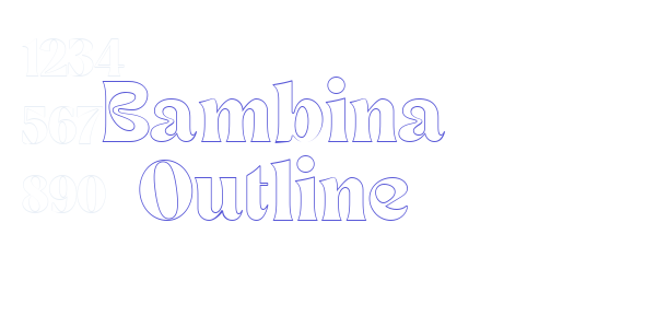 Bambina Outline font free