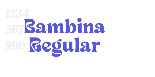 Bambina Regular font free