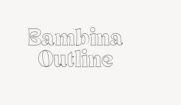 Bambina Outline Font