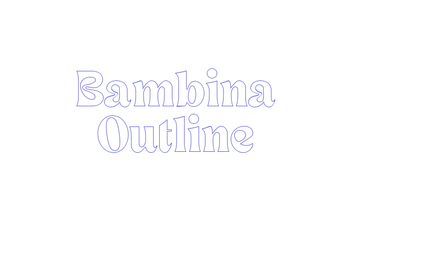 Bambina Outline Font Download