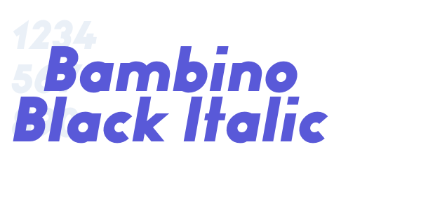 Bambino Black Italic font free